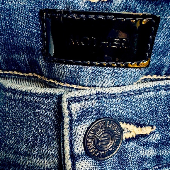 MOTHER The Mid Rise Dazzler Ankle Fray Denim Jeans We The Animals Wash Size 27 - Picture 14 of 14